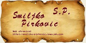 Smiljko Pirković vizit kartica